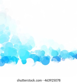 Bubbles Circle Dots Unique Blue Bright Vector Background