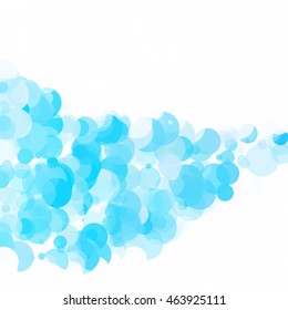 Bubbles Circle Dots Unique Blue Bright Vector Background