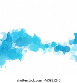 Bubbles Circle Dots Unique Blue Bright Vector Background