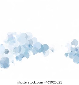 Bubbles Circle Dots Unique Blue Bright Vector Background