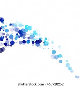Bubbles Circle Dots Unique Blue Bright Vector Background