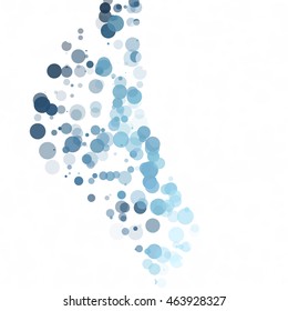 Bubbles Circle Dots Unique Blue Bright Vector Background