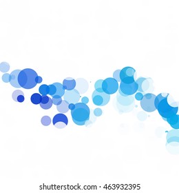 Bubbles Circle Dots Unique Blue Bright Vector Background