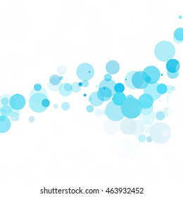 Bubbles Circle Dots Unique Blue Bright Vector Background