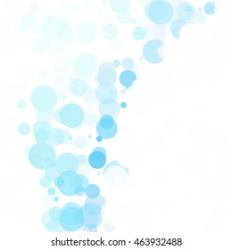 Bubbles Circle Dots Unique Blue Bright Vector Background