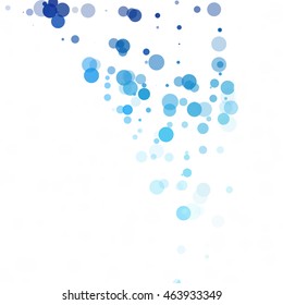 Bubbles Circle Dots Unique Blue Bright Vector Background