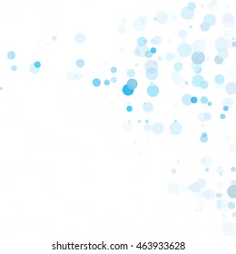 Bubbles Circle Dots Unique Blue Bright Vector Background