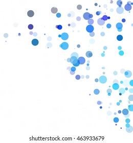 Bubbles Circle Dots Unique Blue Bright Vector Background