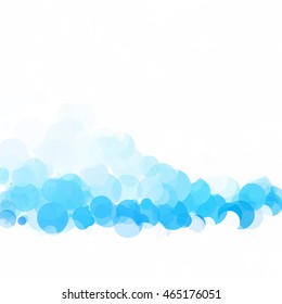 Bubbles Circle Dots Unique Blue Bright Vector Background