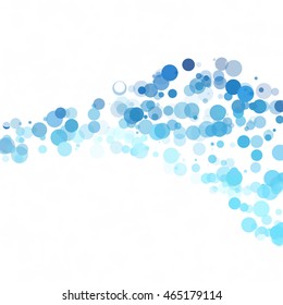 Bubbles Circle Dots Unique Blue Bright Vector Background