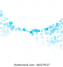 Bubbles Circle Dots Unique Blue Bright Vector Background