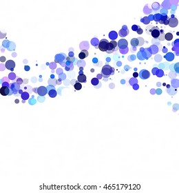 Bubbles Circle Dots Unique Blue Bright Vector Background