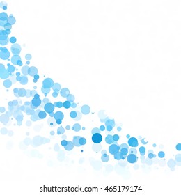 Bubbles Circle Dots Unique Blue Bright Vector Background