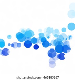 Bubbles Circle Dots Unique Blue Bright Vector Background