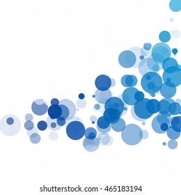 Bubbles Circle Dots Unique Blue Bright Vector Background
