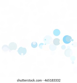 Bubbles Circle Dots Unique Blue Bright Vector Background