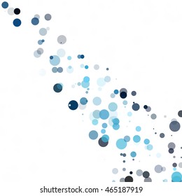 Bubbles Circle Dots Unique Blue Bright Vector Background