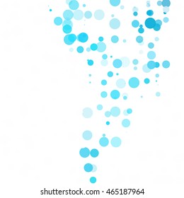 Bubbles Circle Dots Unique Blue Bright Vector Background