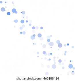 Bubbles Circle Dots Unique Blue Bright Vector Background