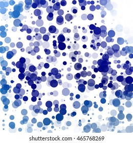 Bubbles Circle Dots Unique Blue Bright Vector Background