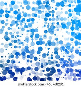 Bubbles Circle Dots Unique Blue Bright Vector Background