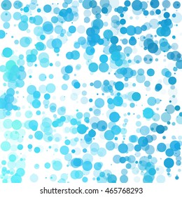 Bubbles Circle Dots Unique Blue Bright Vector Background