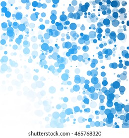 Bubbles Circle Dots Unique Blue Bright Vector Background