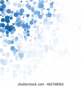Bubbles Circle Dots Unique Blue Bright Vector Background