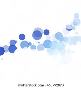 Bubbles Circle Dots Unique Blue Bright Vector Background