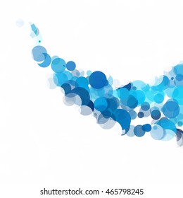 Bubbles Circle Dots Unique Blue Bright Vector Background