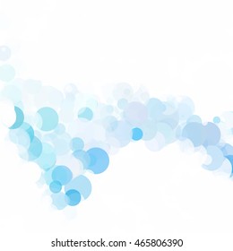 Bubbles Circle Dots Unique Blue Bright Vector Background