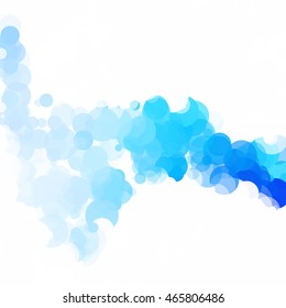 Bubbles Circle Dots Unique Blue Bright Vector Background
