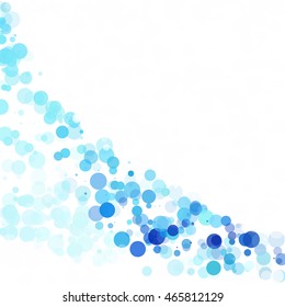Bubbles Circle Dots Unique Blue Bright Vector Background