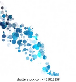 Bubbles Circle Dots Unique Blue Bright Vector Background