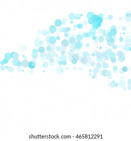 Bubbles Circle Dots Unique Blue Bright Vector Background