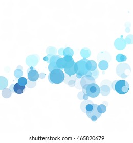 Bubbles Circle Dots Unique Blue Bright Vector Background