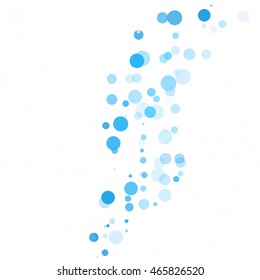 Bubbles Circle Dots Unique Blue Bright Vector Background