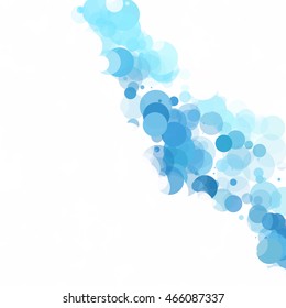 Bubbles Circle Dots Unique Blue Bright Vector Background