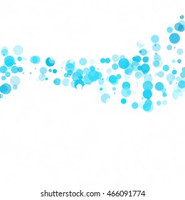 Bubbles Circle Dots Unique Blue Bright Vector Background