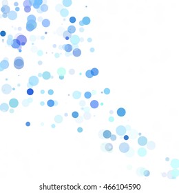 Bubbles Circle Dots Unique Blue Bright Vector Background