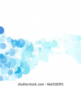 Bubbles Circle Dots Unique Blue Bright Vector Background