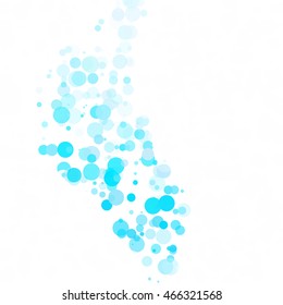 Bubbles Circle Dots Unique Blue Bright Vector Background