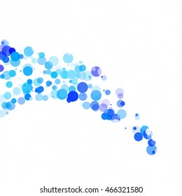 Bubbles Circle Dots Unique Blue Bright Vector Background