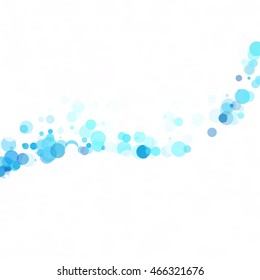 Bubbles Circle Dots Unique Blue Bright Vector Background