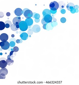 Bubbles Circle Dots Unique Blue Bright Vector Background