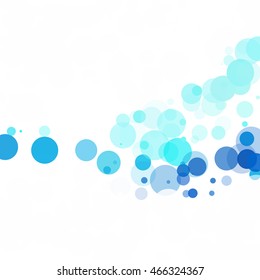 Bubbles Circle Dots Unique Blue Bright Vector Background