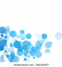Bubbles Circle Dots Unique Blue Bright Vector Background