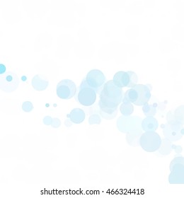 Bubbles Circle Dots Unique Blue Bright Vector Background