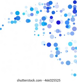 Bubbles Circle Dots Unique Blue Bright Vector Background