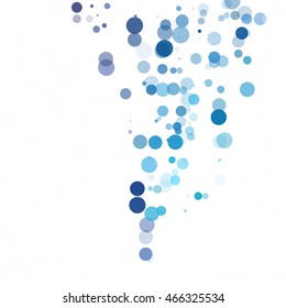 Bubbles Circle Dots Unique Blue Bright Vector Background